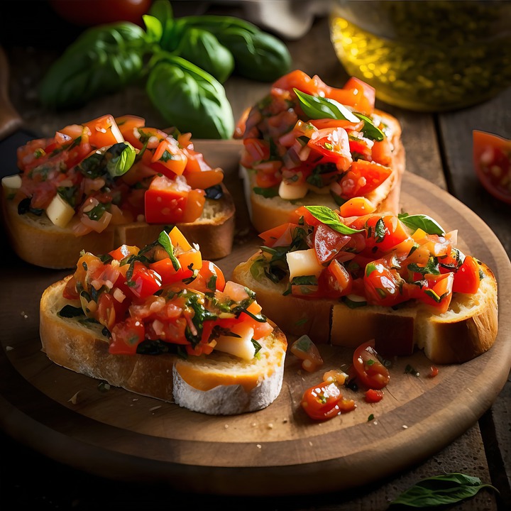 Delicious italian bruschetta